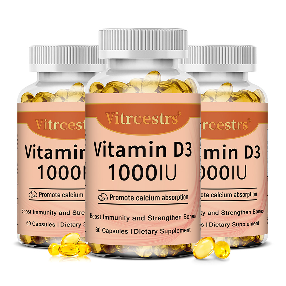 Health With Wellness - Cápsulas de Vitamina D3 1000 UI,