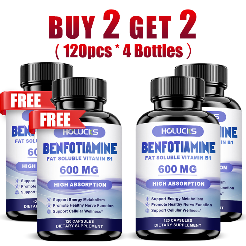 Health With Wellness - Cápsulas de Benfotiamina, con Vitamina B1