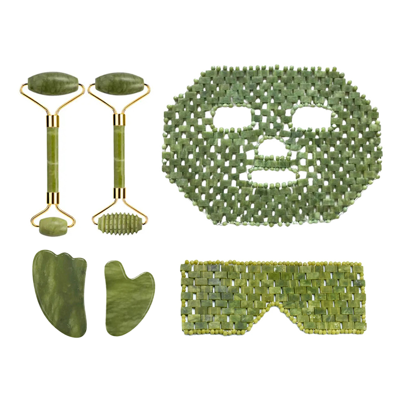Jade Gua Sha Tool - Mascarilla Facial de Jade Natural Xiuyan,