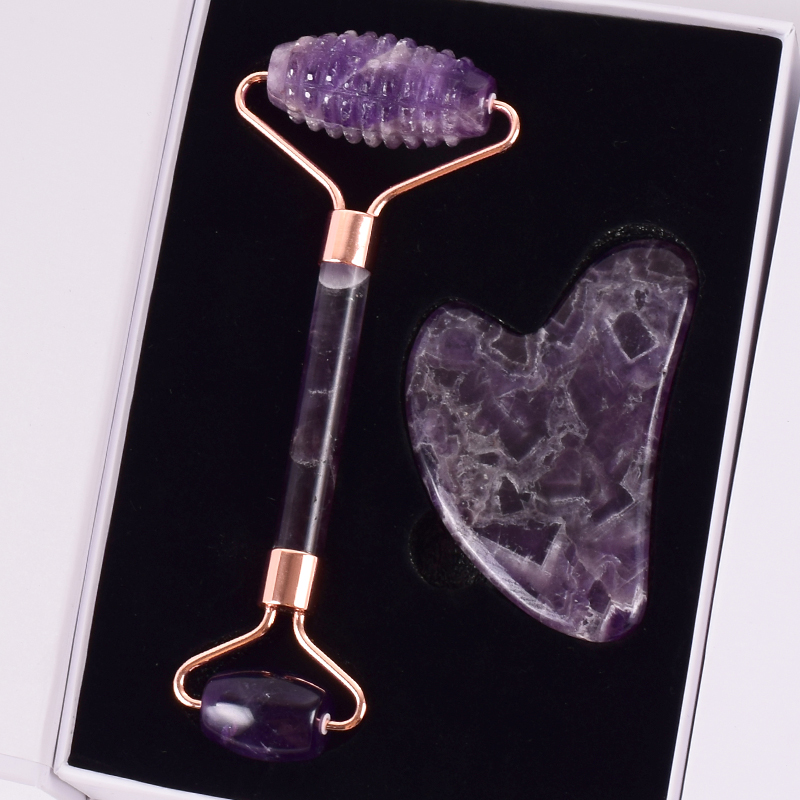 Jade Gua Sha Tool - Rodillo facial de diente de sierra