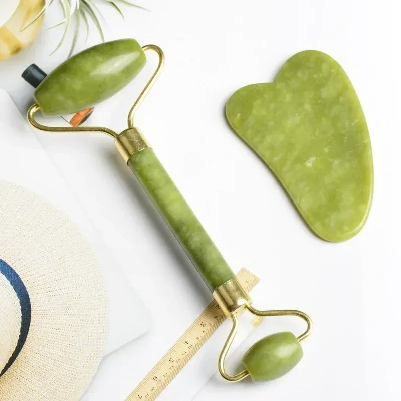 Masajeador de rodillo de jade  - Jade Gua Sha Tool reseña y precio