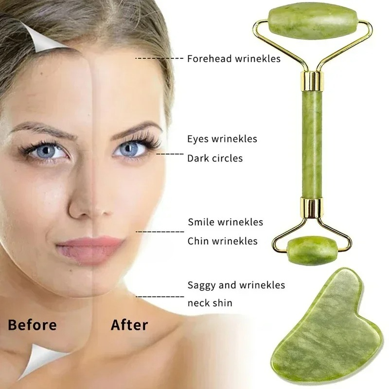 Masajeador de rodillo de jade  - Jade Gua Sha Tool reseña y precio