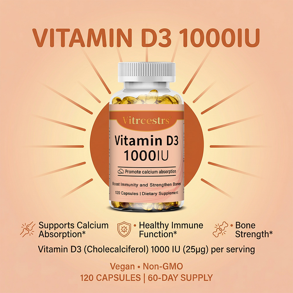 Cápsulas de Vitamina D3 1000 U - Health With Wellness reseña y precio