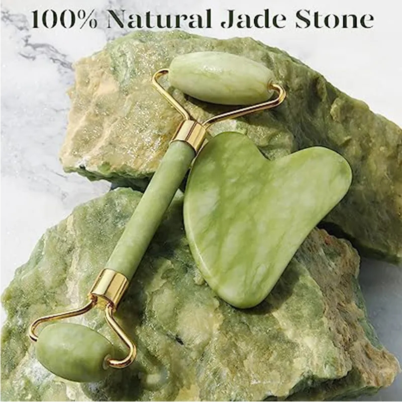 Rodillo de Jade Natural, juego - Jade Gua Sha Tool reseña y precio