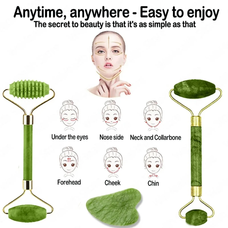 Rodillo Facial de Jade Natural - Jade Gua Sha Tool reseña y precio