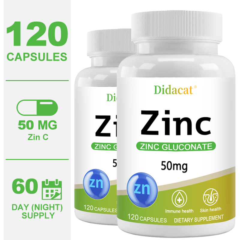 Zinc 50 Mg - con gluconato de  - Health With Wellness reseña y precio