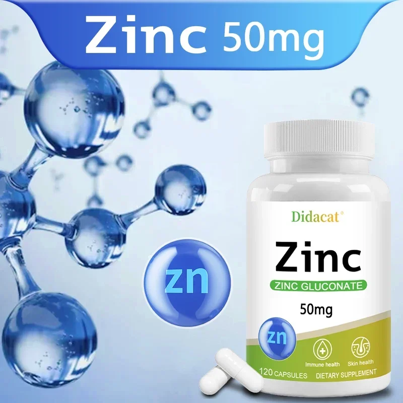 Zinc 50 Mg - con gluconato de  - Health With Wellness reseña y precio